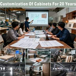 Yüksek kaliteli lake ada tarzı çiftlik tasarım mutfak için MDF mutfak dolabı ekran duvar depolama dolabı - Product Image 5