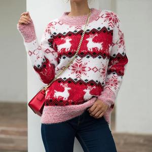 Pulls d'hiver chauds à motif de rennes, pulls de Noël moches en tricot pour femmes - Product Image 3