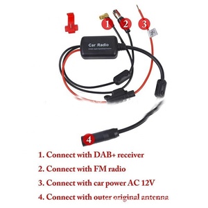Antenne universelle <span class=keywords><strong>DAB</strong></span>+ FM AM pour voiture et <span class=keywords><strong>bus</strong></span>, câble répartiteur, amplificateur radio numérique 88-108MHz 170-240MHz, montage signal, câble de 280mm - Product Image 3