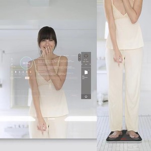 Miroir de salle de bain intelligent Vercon à éclairage frontal, écran Android TV 21,5 pouces, Wi-Fi, YouTube, haut-parleurs, analyse de la peau, 1200*700mm S1270LA Factory 21 - Product Image 3