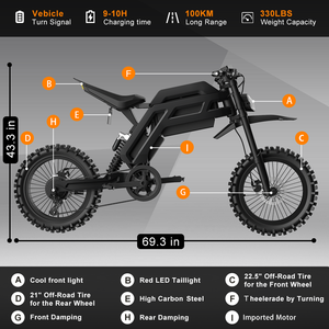 Naturun GT73 ODM OEM Factory OBX Best Ride Scooter Eléctrico Todoterreno <span class=keywords><strong>de</strong></span> Litio, Motocicleta Eléctrica Legal para la Calle - Product Image 3