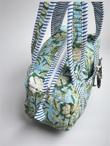 กระเป๋าเดินทางขนาดเล็ก กระเป๋าผ้าฝ้าย กระเป๋าเก็บของ กระเป๋าเดินทางแบบเย็บมือ กระเป๋าพิมพ์ลายบล็อก กระเป๋าสะพายไหล่ขนาดมาตรฐาน กระเป๋าช้อปปิ้งสไตล์โบโฮ - Product Image 2