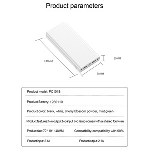 Banco de Energía de Carga Rápida Personalizado de 10000mah-20000mah con 4 Cables Integrados, Batería Externa de Emergencia Tipo C - Product Image 2
