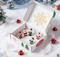 Boîtes en carton ondulé blanc pour avions, lot de 25, pour emballages cadeaux de Noël et cartons d'expédition pour petites entreprises avec feuille métallique