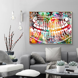Lukisan Kanvas Dokter Gigi, Seni Tertawa Dental Warna-warni, Cetakan Gambar Dinding Seni Modern untuk Pendidikan Medis Kantor Dekorasi Rumah - Product Image 5