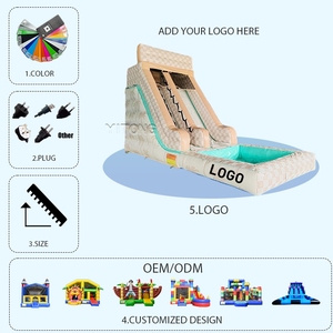 Tobogán Inflable Acuático para Niños, <span class=keywords><strong>Castillo</strong></span> Inflable con Tobogán y Piscina, Tobogán Inflable Comercial de PVC - Product Image 4