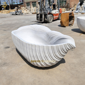 Baignoire sur mesure en pierre naturelle solide en forme <span class=keywords><strong>de</strong></span> coquillage, baignoire autoportante en marbre cultivé en forme <span class=keywords><strong>de</strong></span> coquille <span class=keywords><strong>de</strong></span> <span class=keywords><strong>mer</strong></span> pour hôtel - Product Image 3
