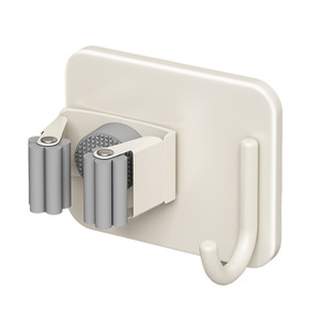 Excellent Wall Mounted Mop Holder Rectangle Punch Free Storage Rack For Bathroom Toilet Door - Product Image 5