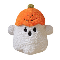 Coussin décoratif en peluche Citrouille Fantôme d'Halloween, ultra-doux, motif Petit Diable Fantôme mignon, unisexe, à partir de 14 ans, vente en gros