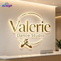 Logo personnalisé rétroéclairé 3D, acier inoxydable multicolore, transformateur LED IP65, prise murale AC, télécommande, Homekit, bureau/bar/bâtiments