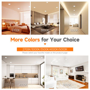 Faretto LED da Incasso Ignifugo di Alta Qualità 4 Pollici, Pannello Sottile Selezionabile 5CCT, 750lm Dimmerabile, Downlight Senza Cornice Certificato IC, ETL - Product Image 6