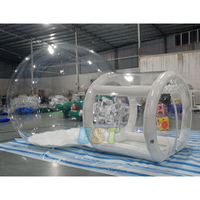 Tente Dôme Transparente Commerciale Gonflable pour Fêtes en Plein Air, Idéale pour l'Accueil de Grands Événements et de Fêtes à Ballons