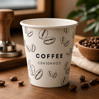 Gobelets en papier jetables à paroi simple, personnalisés avec logo imprimé en couleur, de qualité alimentaire, durables, pour les bars à jus