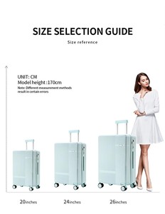 Ensemble de 3 valises trolley <span class=keywords><strong>cabine</strong></span> PC au design classique avec <span class=keywords><strong>roues</strong></span> universelles rétractables - Product Image 6