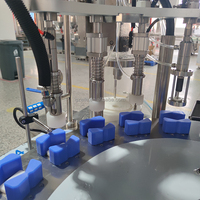Sistema de Llenado de Botellas de Perfume Eficiente para Fábrica, Operado por PLC, con Pantalla Táctil, Máquina de Llenado y Tapado de Perfume