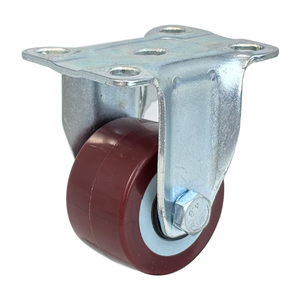 2 inch polyurethane low Center of Gravity Universal Wheel Heavy-Duty Brake Caster PVC Industrial Trolly Brake castors - Product Image 3