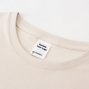 Commercio all'ingrosso di alta qualità Logo personalizzato Tshirt pesante spesso puro cotone 190g <span class=keywords><strong>per</strong></span> entrambi gli uomini donne Unisex comode T-shirt - Product Image 4