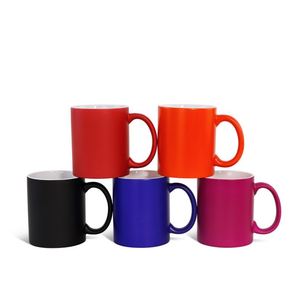 Tasses à café en céramique de 11 oz pour sublimation avec poignée, intérieur coloré, vierges pour personnalisation - Product Image 5