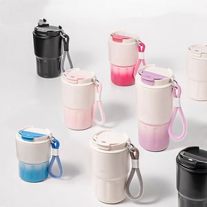 Black Custom Tumbler Stylish Gradient Insulated <b>Flask</b> Coffee Mug Portable Stainless Steel Water <b>Bottle</b> With Rope - Product Image 6
