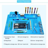 Tapete de Soldadura Metálico Antiestático y Aislante para Coche RC, Teléfono Móvil, Computadora Portátil, Controlado por Aplicación, Alcance de 10 m, Uso en Interiores y Exteriores