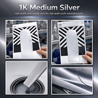 Peinture automobile M03 1K Argent Moyen, Vente en gros usine, Teinte métallique de qualité supérieure, Revêtement en résine acrylique à séchage rapide