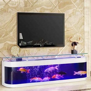 Meubles personnalisés pour <span class=keywords><strong>aquarium</strong></span>, <span class=keywords><strong>table</strong></span> <span class=keywords><strong>basse</strong></span> en verre de luxe, meuble TV, réservoir de poissons rouges pour la <span class=keywords><strong>d</strong></span>écoration de la maison - Product Image 5