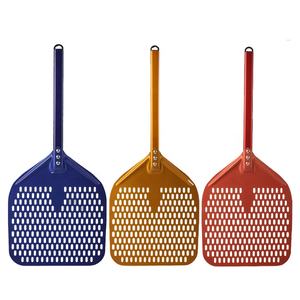 <span class=keywords><strong>Accessoires</strong></span> pour <span class=keywords><strong>four</strong></span> à <span class=keywords><strong>Pizza</strong></span> en acier inoxydable, 12/14 pouces de large, perforé, en alliage d'aluminium, Film dur carré éplucheur de <span class=keywords><strong>Pizza</strong></span> - Product Image 6