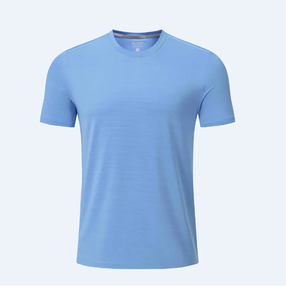 100% футболка из полиэстера для фитнеса, тренировки, дышащая мужская футболка с круглым вырезом, однотонная быстросохнущая футболка по индивидуальному заказу