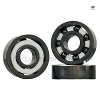 Roulements à billes entièrement en céramique noirs de haute qualité 608CE 8*22*7mm à gorge profonde, avec cage en Si3N4 PTFE, pour patins à roulettes professionnels