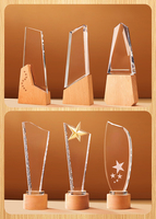 Trophée en cristal personnalisé pour cadeau d'entreprise, Coupe de la Ligue des Champions, gravure souvenir, trophée en cristal vierge