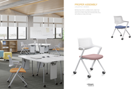 Chaise de bureau ergonomique fantaisie Chaise rembourrée pivotante au design original avec mouvement de dossier flexible Chaise colorée
