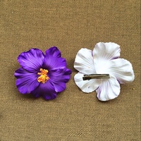 Clip à cheveux en mousse bohème, fleur de frangipanier, fleur d'hibiscus, décoration de mariage pour femmes et filles, vacances, plage, thème hawaïen, fête