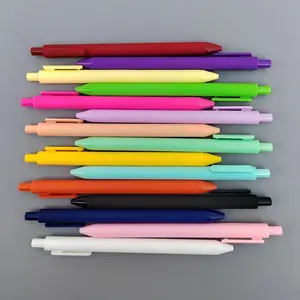 Promotional Cheapest Plastic Rubber Finished Soft Coating Ballpoint Pen In 2021