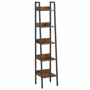 Estantería Moderna Multifuncional de Madera y Acero, Estantería de Estilo Nórdico con Forma de Escalera, Estantería para Libros para Niños, Separador de Ambientes Decorativo - Product Image 6