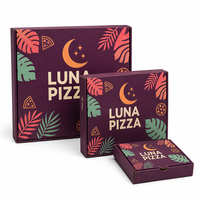 Mehrgrößen-Pizzakartons nach Maß Bedruckte Wellpappe-Lieferboxen für Restaurants und Catering-Unternehmen