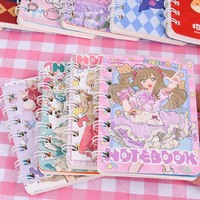 Prix scolaires étudiants apprennent cadeaux de papeterie cahier de poche de dessin animé mignon A7 cahier à bobine horizontale