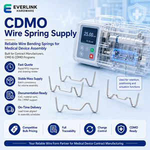 Muelles <span class=keywords><strong>de</strong></span> alambre personalizados con suministro estable y rastreable para dispositivos médicos, fabricación por <span class=keywords><strong>contrato</strong></span> CDMO CMO - Product Image 1