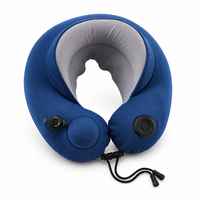 Olyi Coussin de massage cervical personnalisé 3D gonflable en U en suède à double moteur pour le soutien cervical, vente en gros OEM