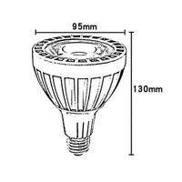 Ampoule aux halogénures rétrofit par30 3000k 4000k 5000k 6000k 15deg 30deg E27 PAR 30 ampoule LED 25W 30W