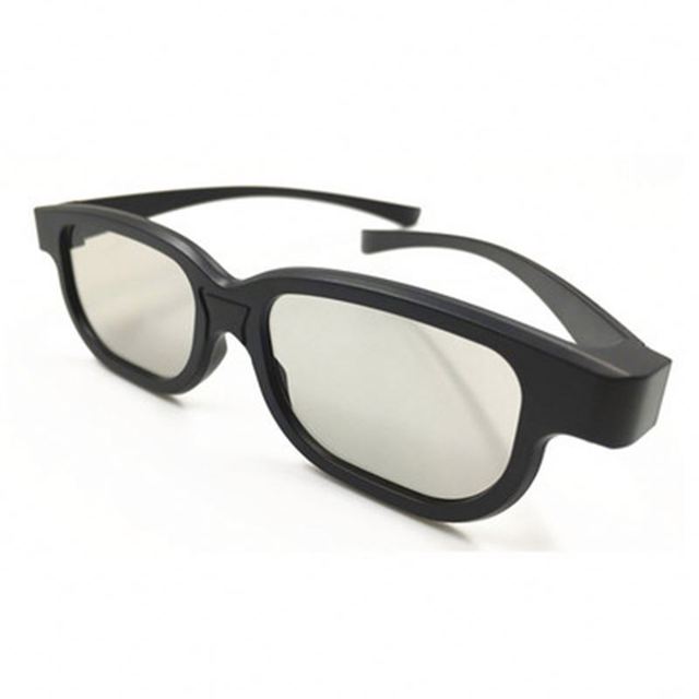 Unionpromo Black Adult 3D AR Glasses for Cinema Movie Viewing Polarized Stereoscopic with 50"-80" Virtual Screen RealD Easy