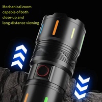 Linterna LED Táctica Portátil Recargable de Aleación de Aluminio con Láser Blanco, Clasificación IP55, Alcance de Haz de 1000 m, Más de 5000 Lúmenes, para Camping