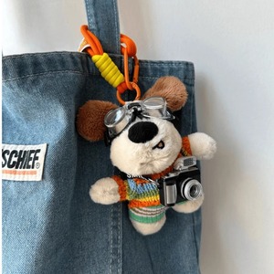 Plush Dog Keychain With <b>Camera</b> 3D Animal Shape Soft Toy For <b>Bags</b> Backpacks And Keychains - Product Image 1