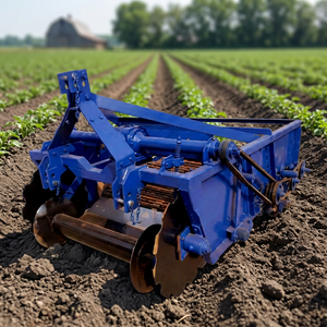 Arado de Discos Doble de 2 Filas Azul, Maquinaria Agrícola con Caja de Cambios para Cultivo del Suelo, Alta Productividad, Multifuncional para Granja - Product Image 3