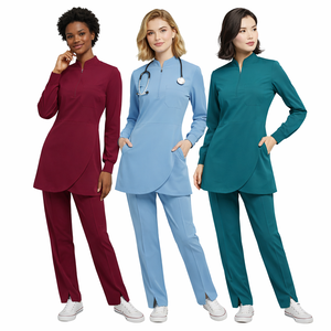 Ensemble de Blouses Longues et Pantalons Droits pour Femmes – Tenue Médicale Professionnelle pour Infirmières, Médecins, Cliniques, Hôpitaux et Uniformes de Dentistes – Vente en Gros - Product Image 2