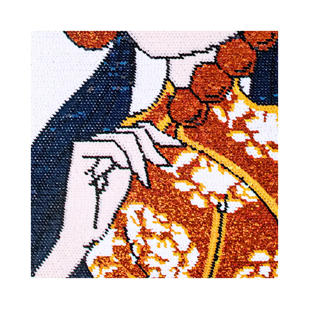 シェニール刺繍パッチに3Dハンドパフ刺繍カスタムマイティスパンコールアイアン
