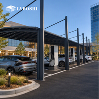 Cochera Personalizada Moderna de Aluminio con Recubrimiento UV, Techo Plano Lvboshi A5, Duradera para las Cuatro Estaciones, Garaje Exterior para Jardín y Estacionamiento