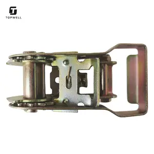 Gesper roda bergigi 1-1/16 inci, gesper Ratchet logam 1500kg untuk tali Ratchet