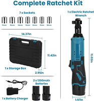 AERW02 Tragbarer 12V Mini Akku-Schlagschrauber Lithium-Batterie 50Nm Max. Drehmoment 3 Jahre Garantie für Industrie- und DIY-Einsatz