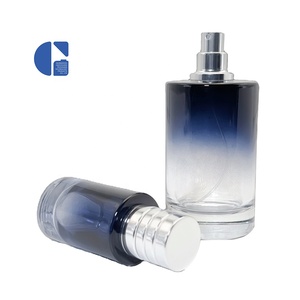 Gaochuang Sang Trọng Gradient Màu Xanh Vòng Rỗng Phun Atomizers 30Ml 50Ml 100Ml Chai Nước Hoa Thủy Tinh - Product Image 5