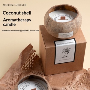 Vela Aromática Semielaborada en Caja <span class=keywords><strong>de</strong></span> Regalo con Aroma a Poesía Fragante y Cáscara <span class=keywords><strong>de</strong></span> Coco Oculta, <span class=keywords><strong>de</strong></span> Alta Gama para Dormitorio - Product Image 2
